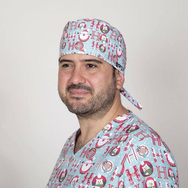 GORRO CIRUJANO TIRAS NAVIDAD SANTAS